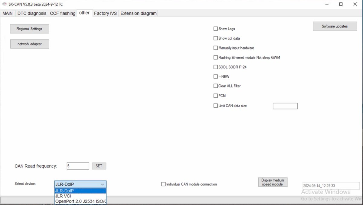 VCI hardware setup and connection wizard