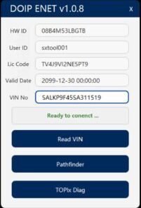 Demo JLR DOIP Enet Addon Soft for TOPIX Cloud
