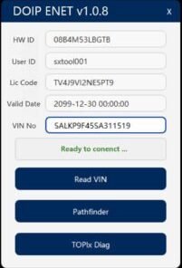 Demo JLR DOIP Addon Soft for TOPIX Cloud